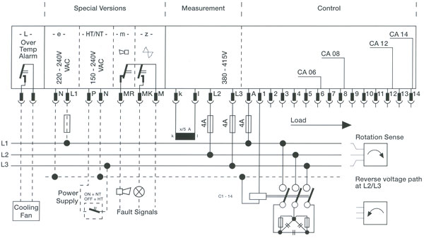 Power Factor Control Relay BLR CA connection diagram